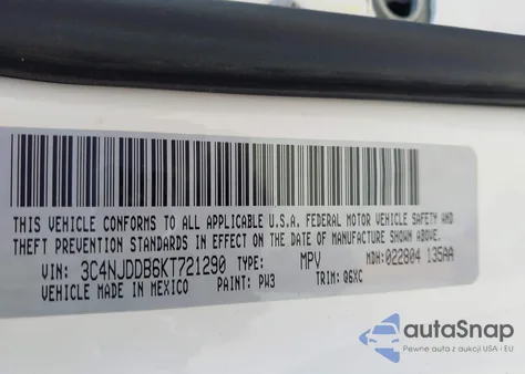 2019 Jeep Compass Trailhawk 4X4 from USA, damaged, VIN 3C4NJDDB6KT721290